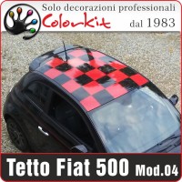 Tetto a scacchi 04 per Fiat 500