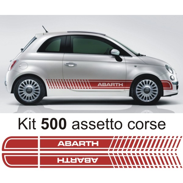 Lollomoto Strisce Reparto Corse Per Fiat 500 Abarth Adesivi Stickers - Foto 8
