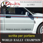 Scritte World Rally Champion per portiera