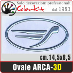 Ovale Arca 3D resinato