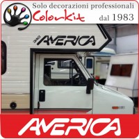 2 PEZZI - Kit Adesivi per CAMPER e AUTO- Onde e gabbiani - 150X40  centimetri - novità - HOBBY MOBILVETTA ADRIA HYMER ARCA adesivi per camper  - caravan roulotte - accessori camper