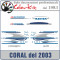 Adesivi per Adriatik Coral del 2003 Adesivi per Adriatik Coral del 2003