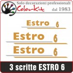 Estro 6 scritte adesive