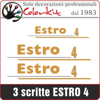 Estro 4 scritte adesive