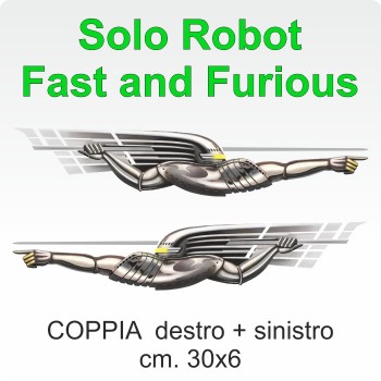 Fast and Furious Robot cm. 30x6 coppia