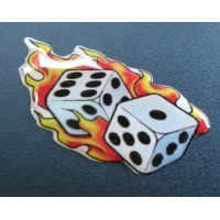 Dadi con fiamme cm 5x4 3D