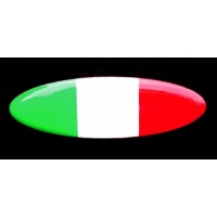 Bandiera Italia ovale cm 5x1,5 3D