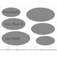 Copri graffi ovale (6 pezzi) Copri graffi ovale (6 pezzi)