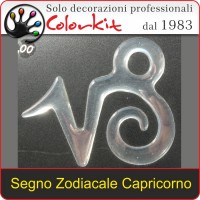 Segno Zodiacale Capricorno Cromato 3D