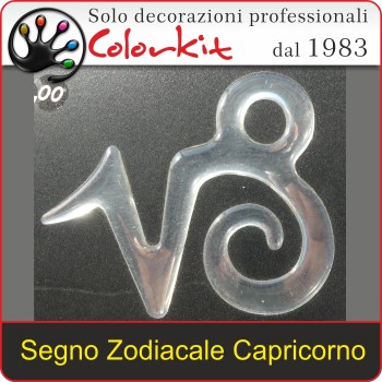 Segno Zodiacale Capricorno Cromato 3D