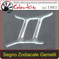 Segno Zodiacale Gemelli Cromato 3D