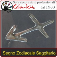 Segno Zodiacale Saggitario Cromato 3D