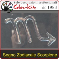 Segno Zodiacale Scorpione Cromato 3D