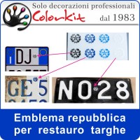 Emblema repubblica per targhe auto