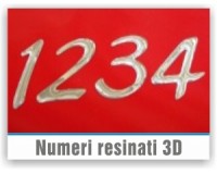 Numeri resinati 3D