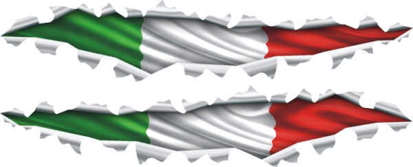 Effetto strappo bandiera Italia 01 (varie misure)